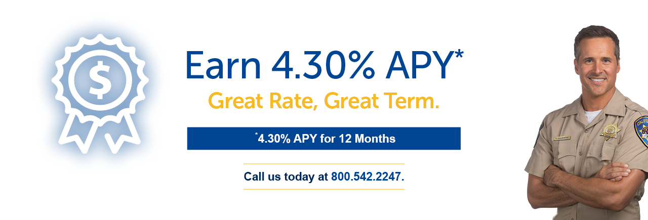 Banner image that links to CAHP Credit Union Certificates page. Image is text showing Certificate rates.