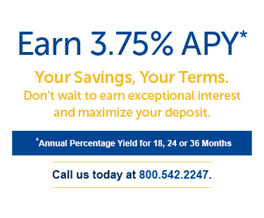 Banner image that links to CAHP Credit Union Certificates page. Image is text showing Certificate rates.